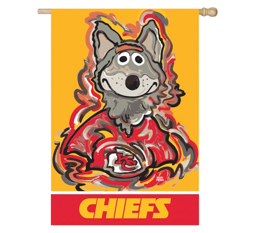 Kansas City Chiefs Mascot House Flag 29" x 43" by Justin Patten