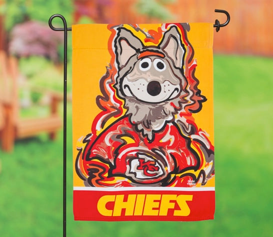 Kansas City Chiefs Garden Flag 12 x 18 by Justin Patten – Storm Striker  Art by Justin Patten