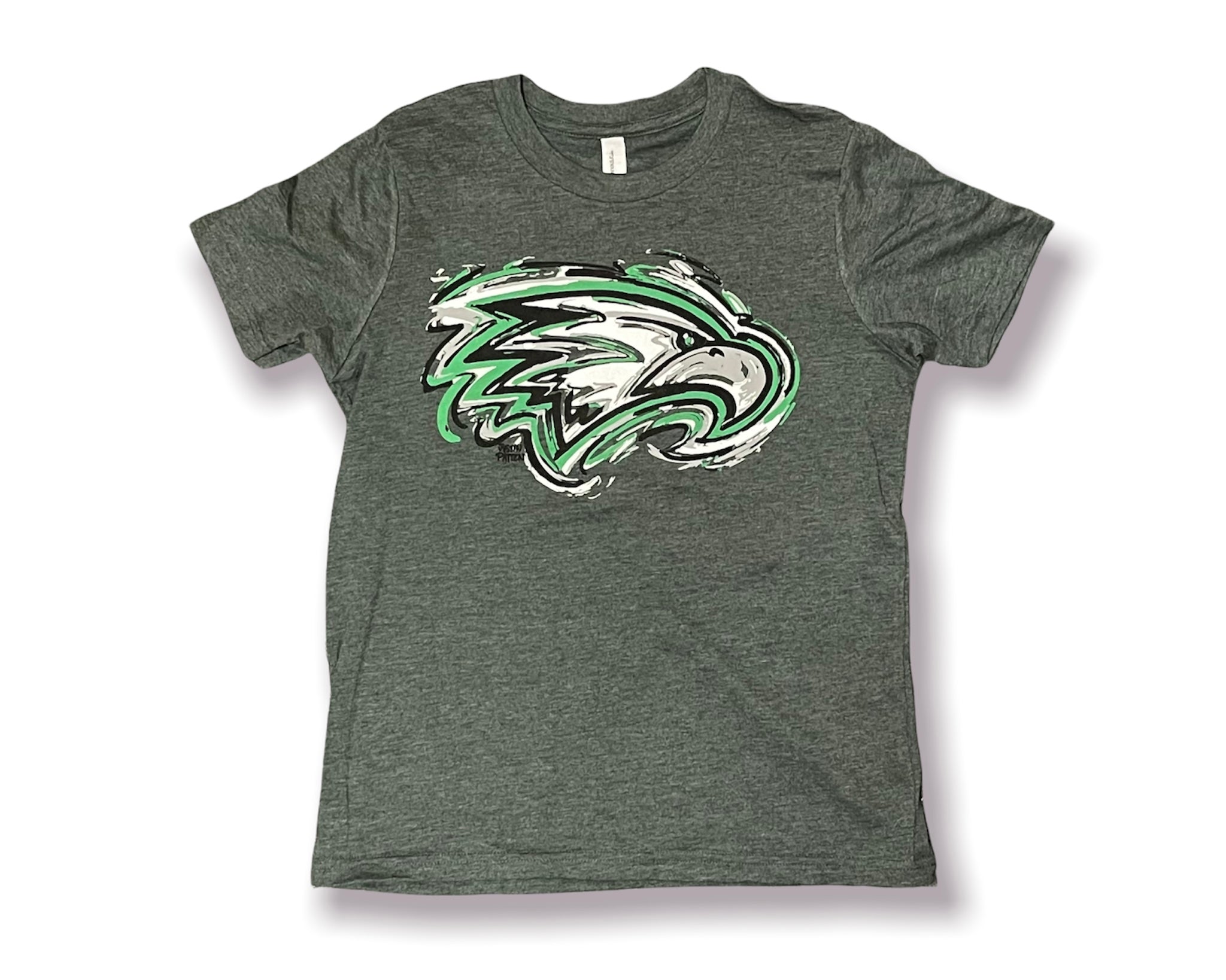 Zionsville Indiana Eagle Tee by Justin Patten (Military Green)