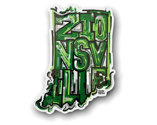 Zionsville Indiana Sticker by Justin Patten