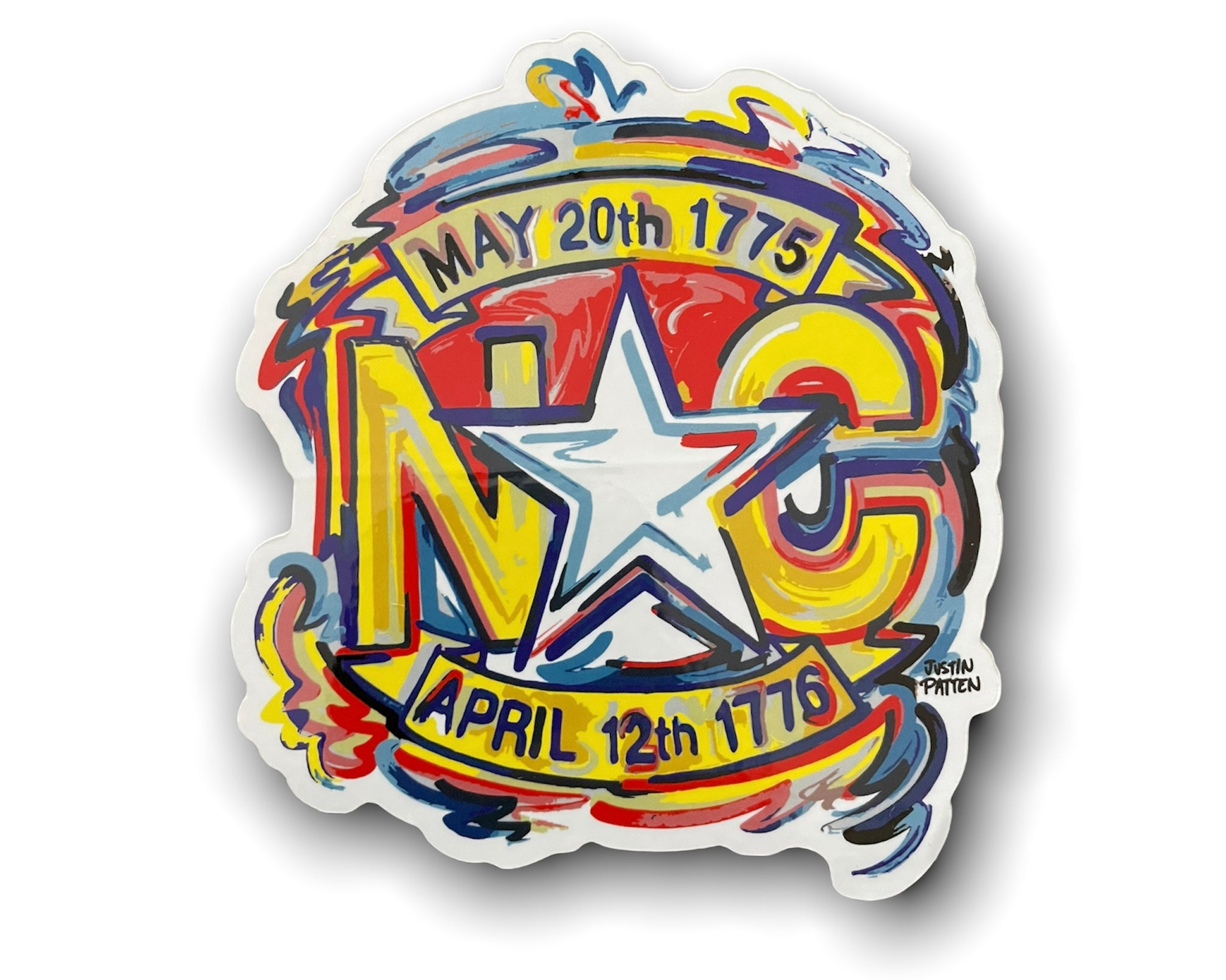 North Carolina Vinyl Sticker by Justin Patten