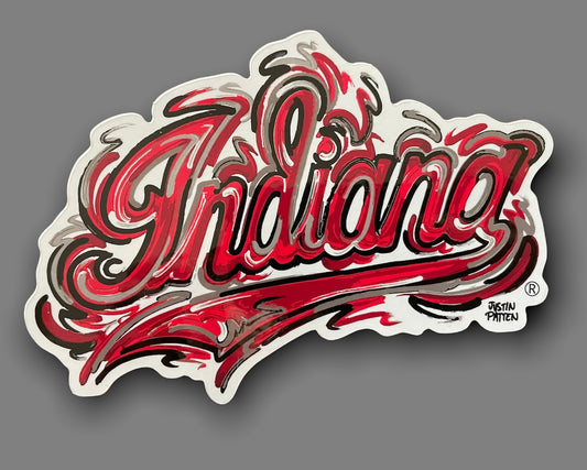 Indiana University Vinyl Sticker by Justin Patten