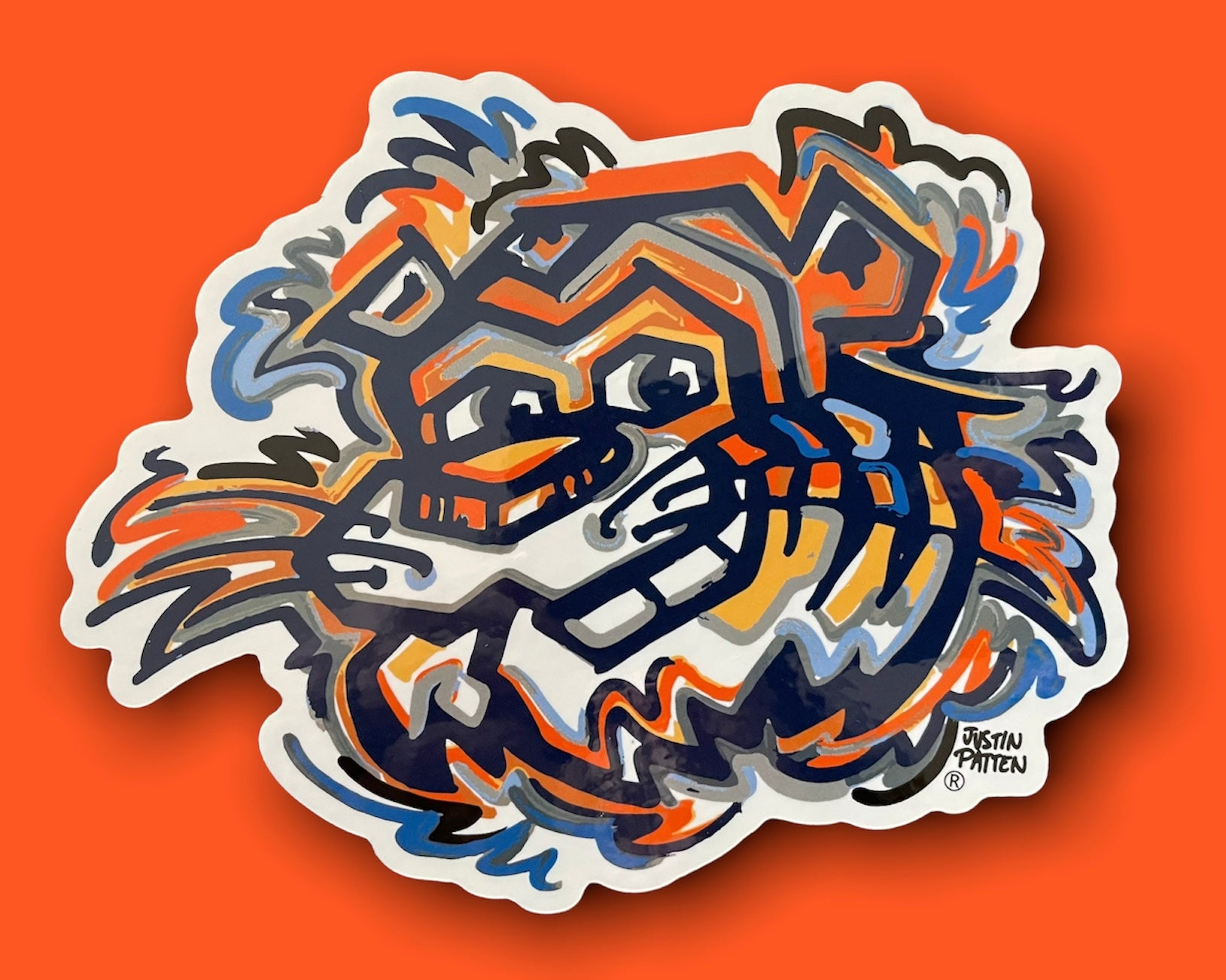 Auburn University Original Aubie Vinyl Sticker by Justin Patten