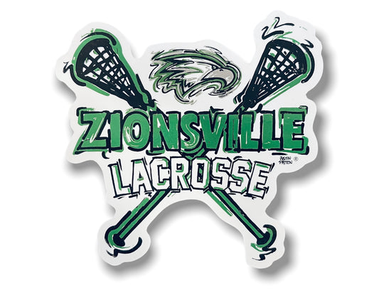 Zionsville Indiana Lacrosse Sticker by Justin Patten
