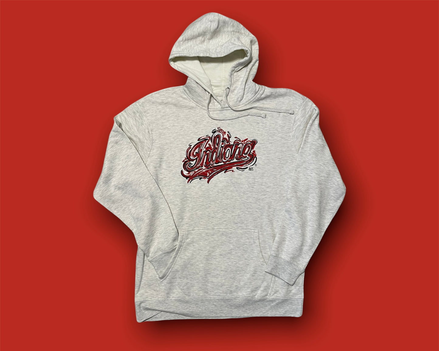 Indiana University Script Unisex Hoodie by Justin Patten