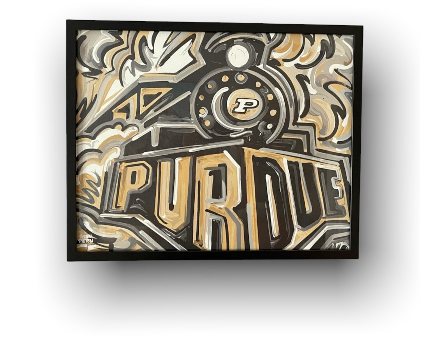 Purdue 20"x16" Boilermaker Special Vintage Style Print by Justin Patten
