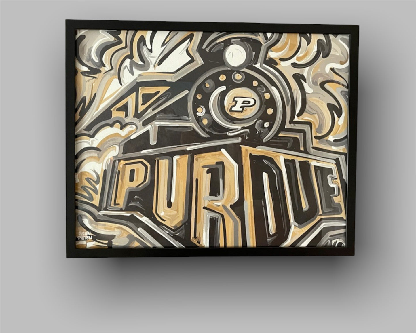 Purdue 20"x16" Boilermaker Special Vintage Style Print by Justin Patten
