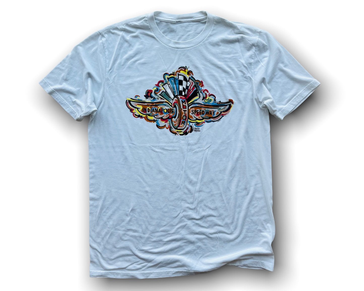Indianapolis Motor Speedway Wing and Wheel Tee by Justin Patten (7 Colors)
