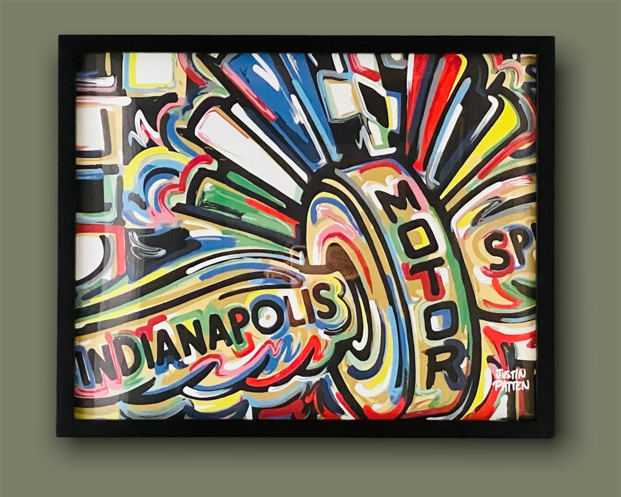 Indianapolis Motor Speedway 20"x16" Angle Print by Justin Patten