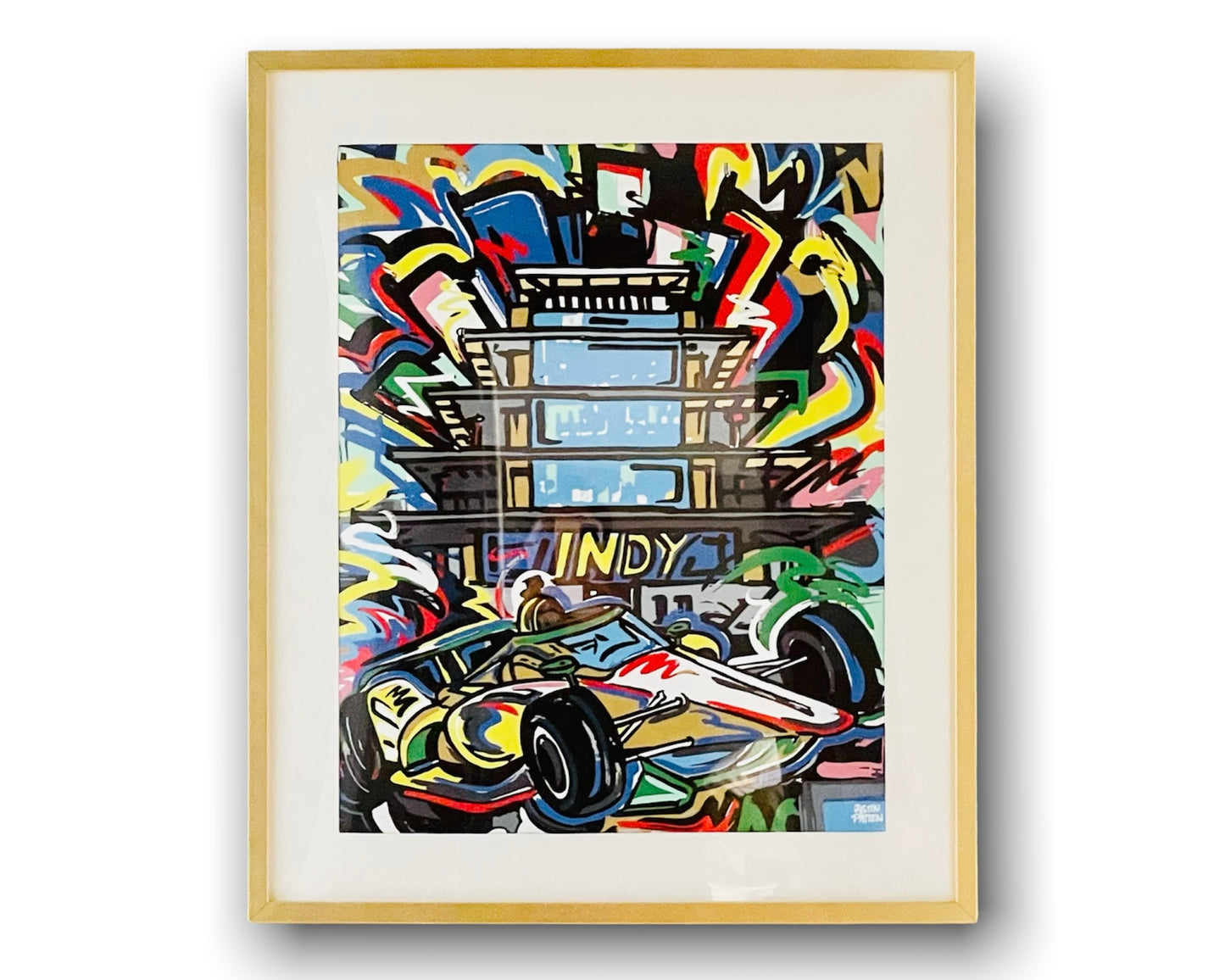 Indianapolis Motor Speedway 16"x20" Pagoda Print by Justin Patten