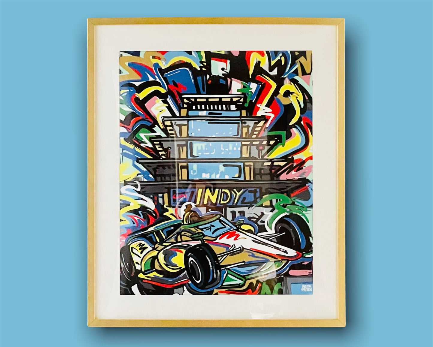 Indianapolis Motor Speedway 16"x20" Pagoda Print by Justin Patten