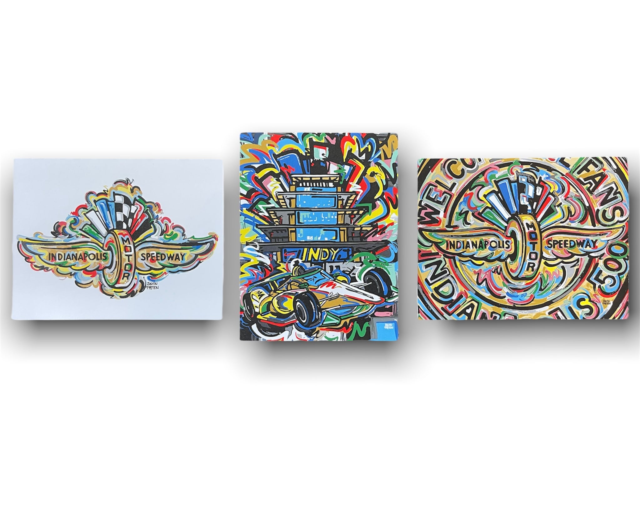 Indianapolis Motor Speedway Note Cards by Justin Patten (Pack of 6 Cards)