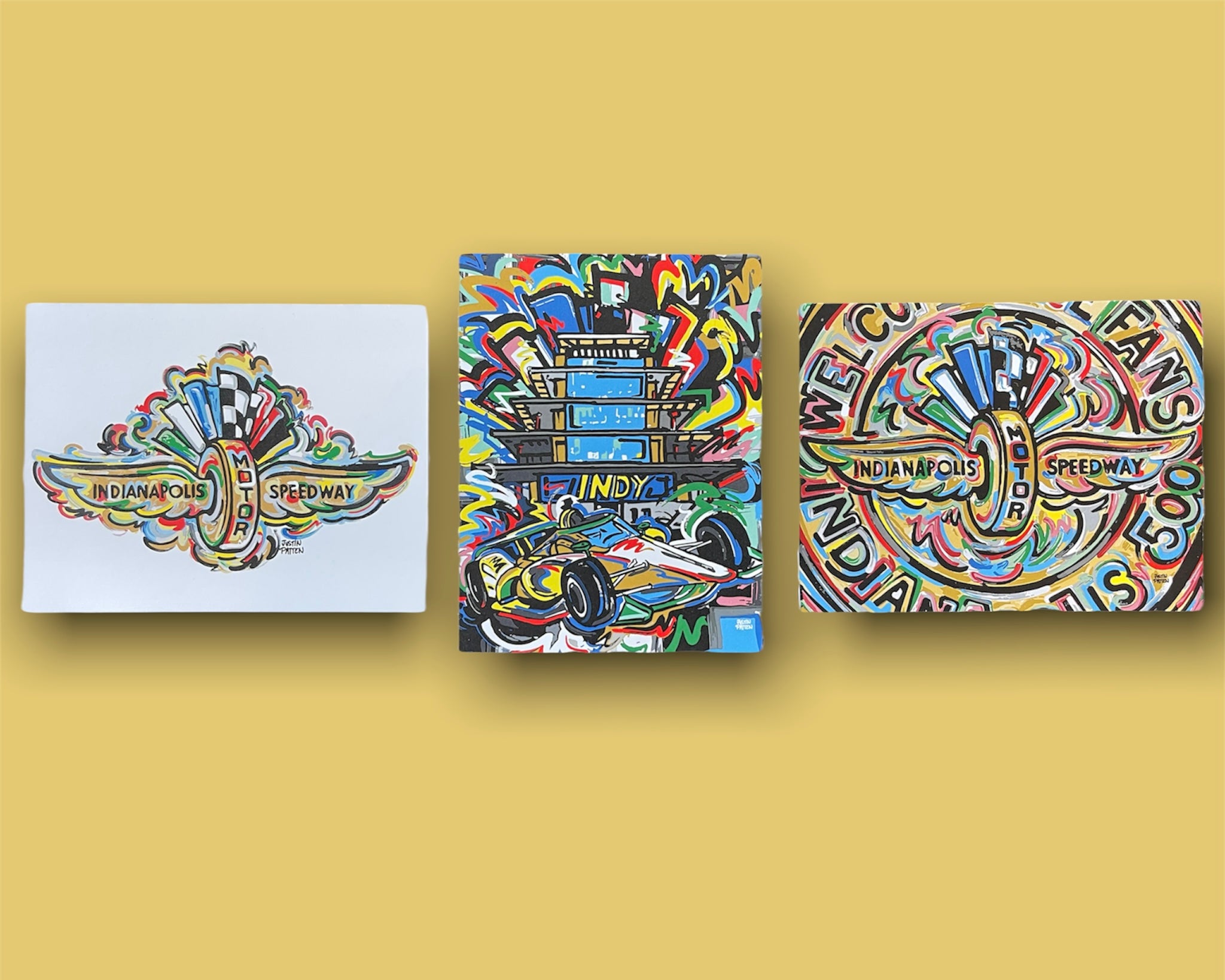 Indianapolis Motor Speedway Note Cards by Justin Patten (Pack of 6 Cards)