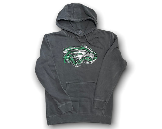 Zionsville Indiana Pigment Dyed Eagle Hoodie by Justin Patten (Last One)