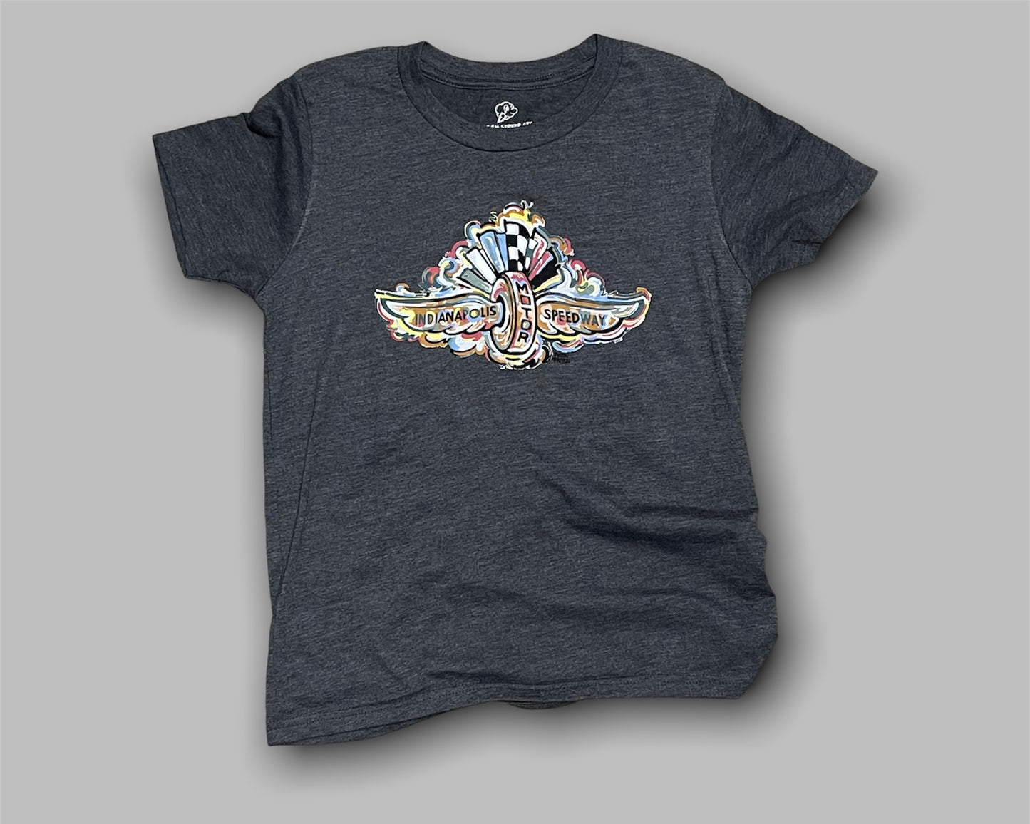 Indianapolis Motor Speedway Wing and Wheel Youth Tee by Justin Patten (2 Colors)