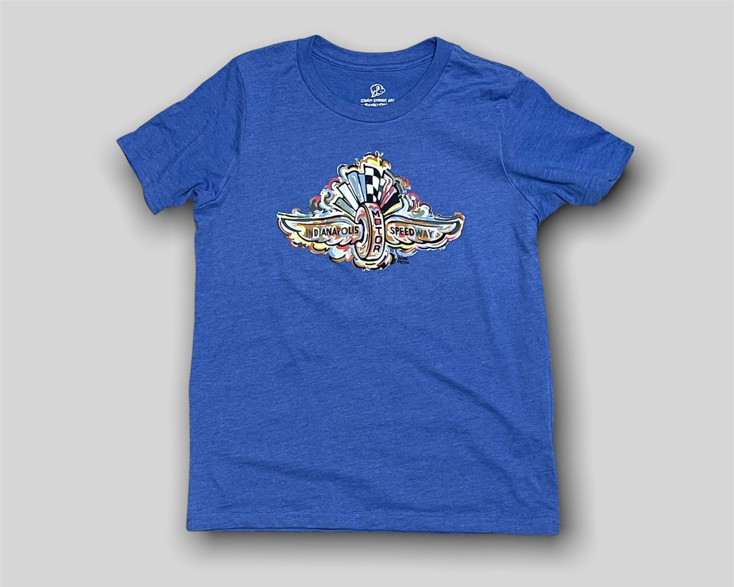 Indianapolis Motor Speedway Wing and Wheel Youth Tee by Justin Patten (2 Colors)
