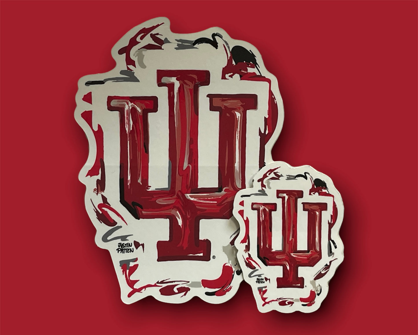 Indiana University IU Trident Mini Vinyl Sticker by Justin Patten