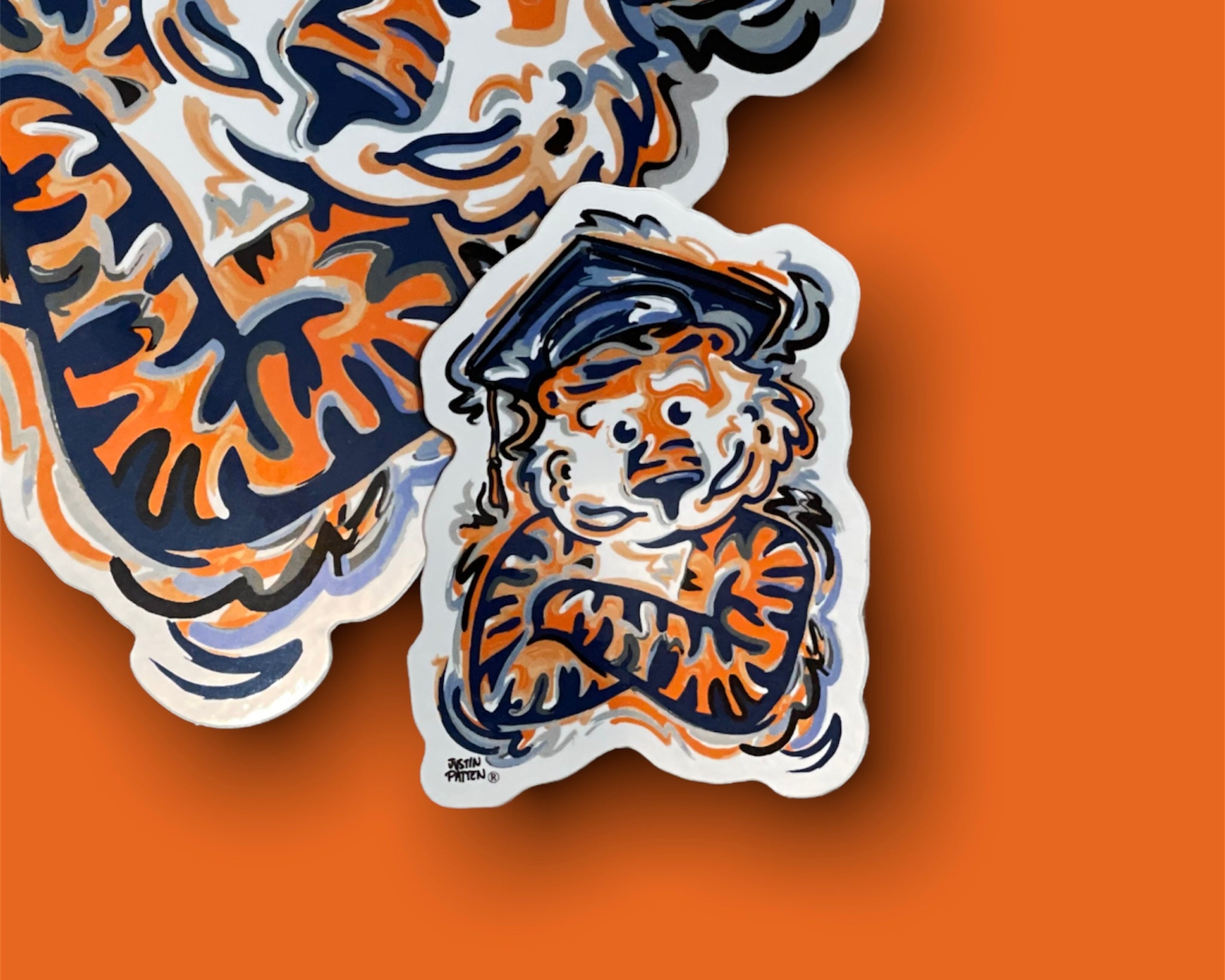 Auburn University Graduation Aubie Mini Vinyl Sticker by Justin Patten