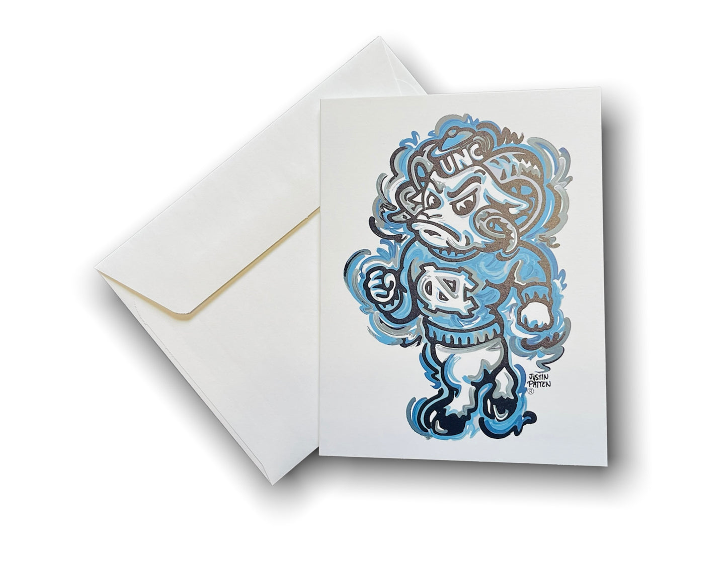 University of North Carolina Mascot Note Card Set of 6 by Justin Patten