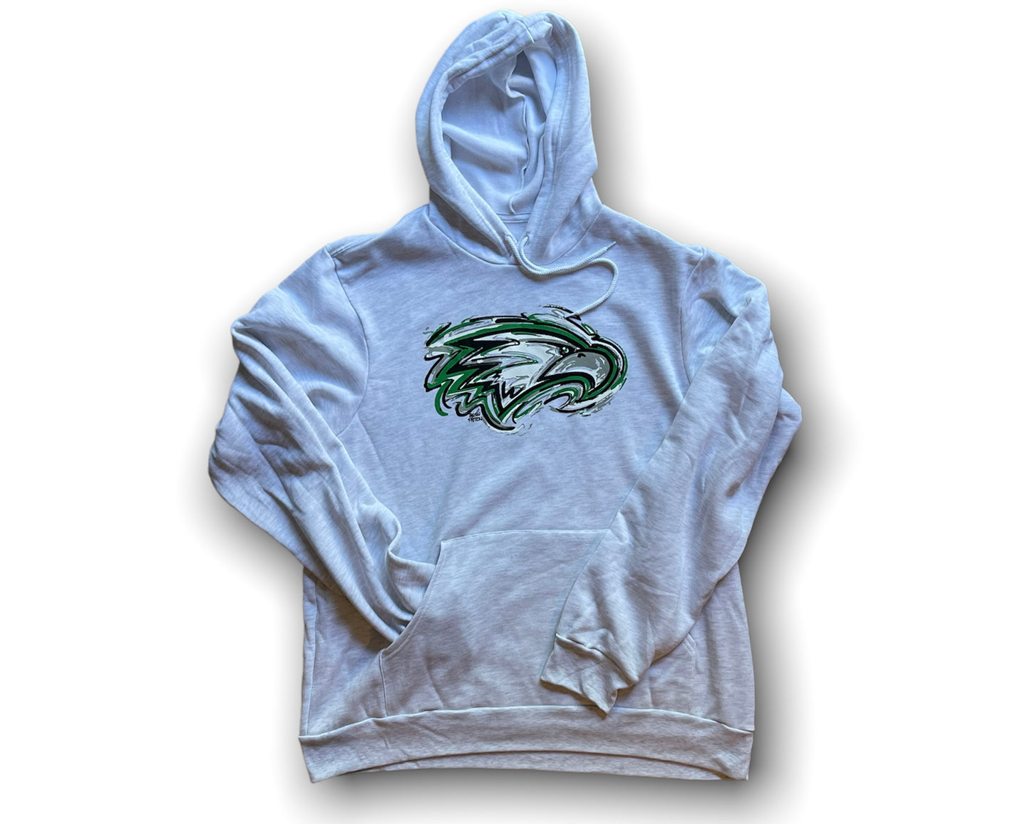 Zionsville Indiana Eagle Hoodie by Justin Patten (2 Colors)(Bella Style)