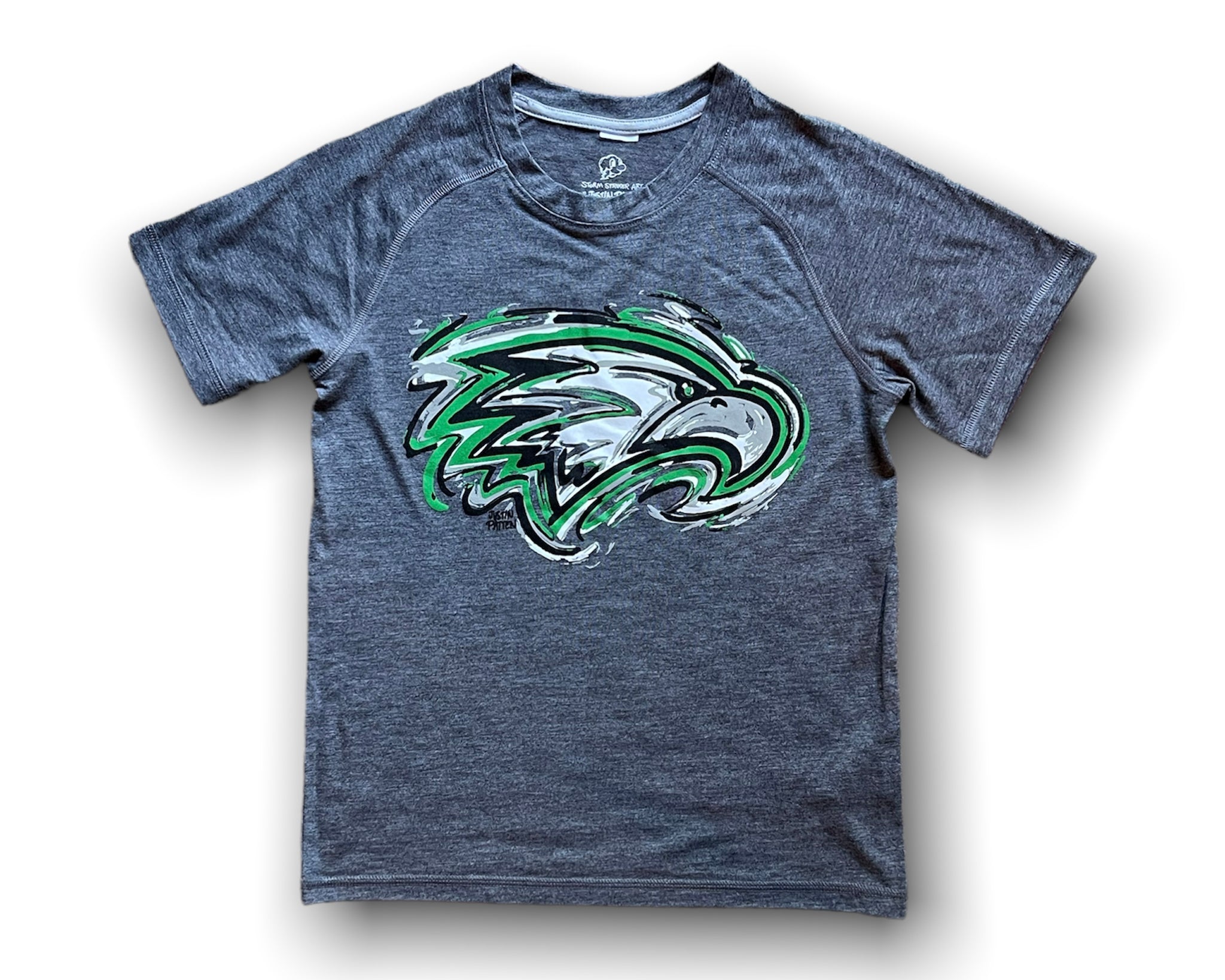 Zionsville Indiana Youth Eagle Tri Blend Sort Tee by Justin Patten (Last Few)
