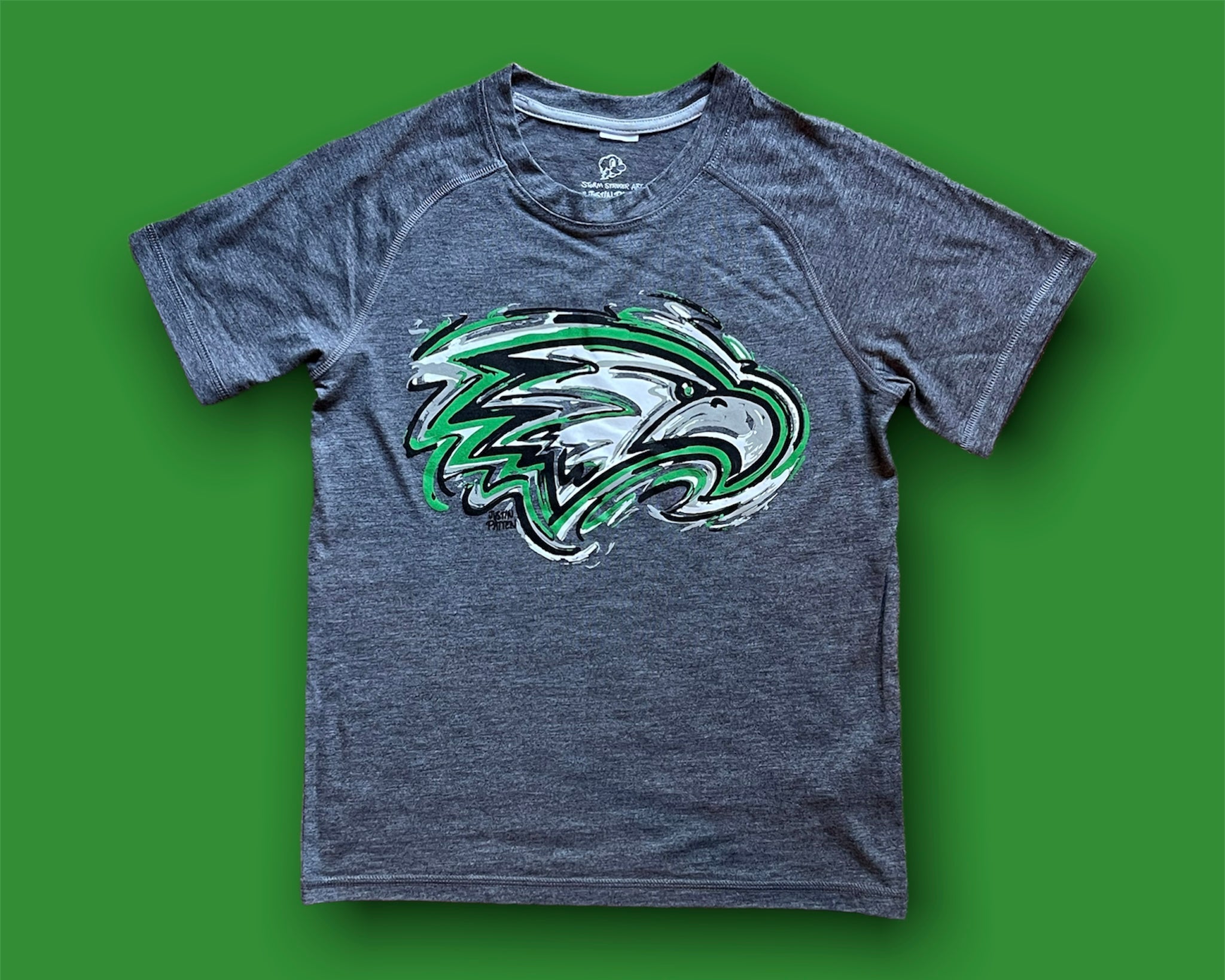 Zionsville Indiana Youth Eagle Tri Blend Sort Tee by Justin Patten (Last Few)