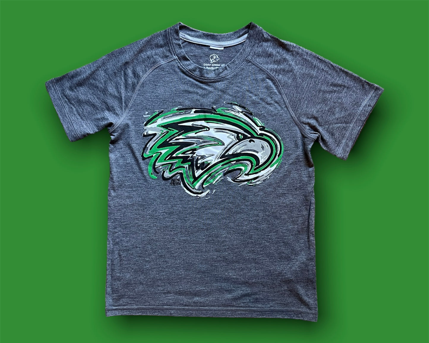 Zionsville Indiana Youth Eagle Tri Blend Sort Tee by Justin Patten