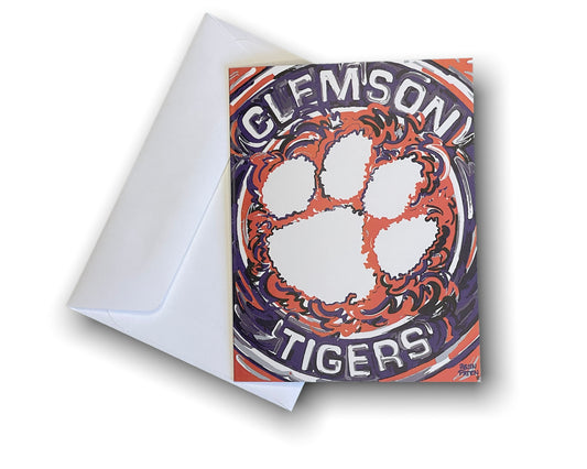 Clemson University Note Card Set of 6 by Justin Patten