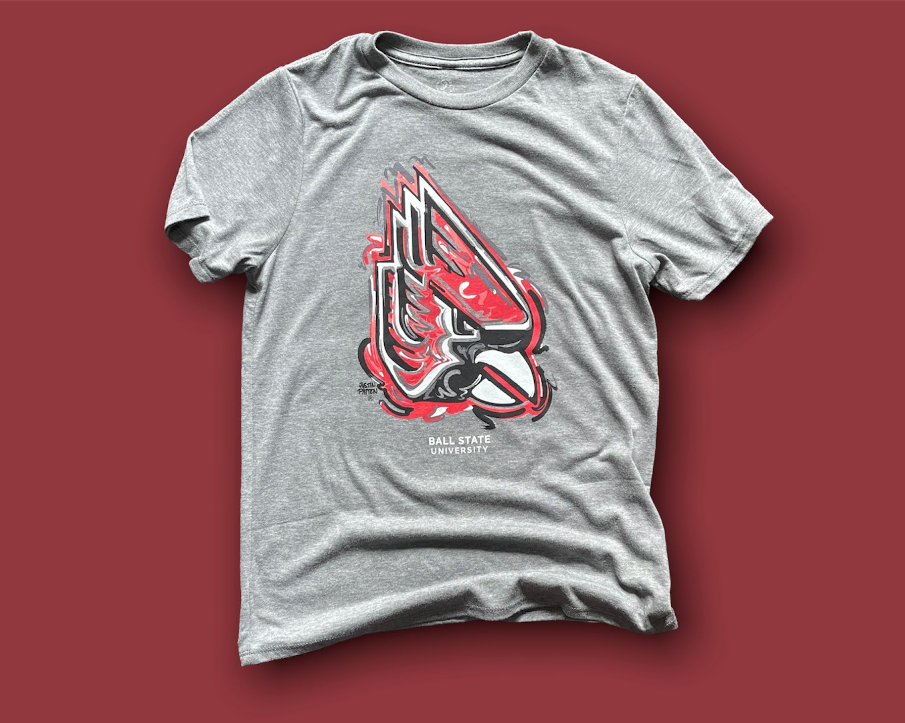 Ball State University Youth Tee by Justin Patten