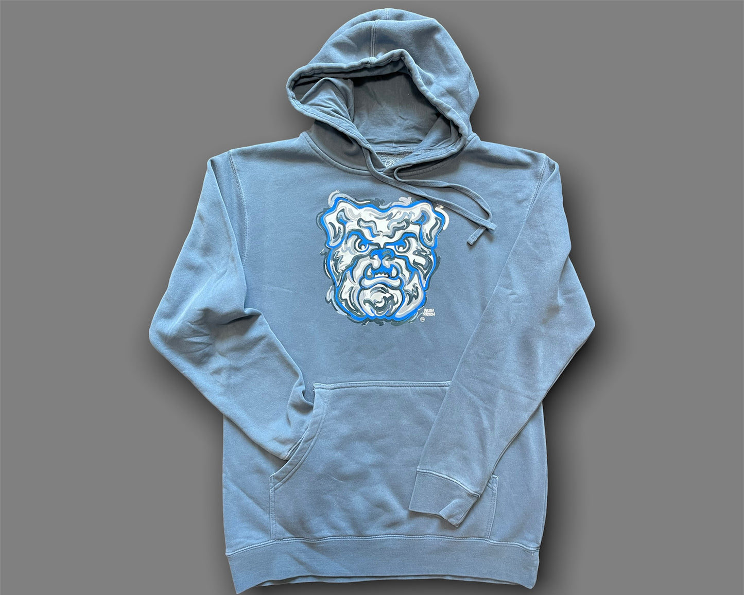 Butler University Bulldog Unisex Pigment Dyed Hoodie by Justin Patten