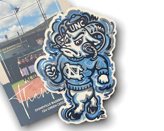 University of North Carolina Mascot Magnet by Justin Patten