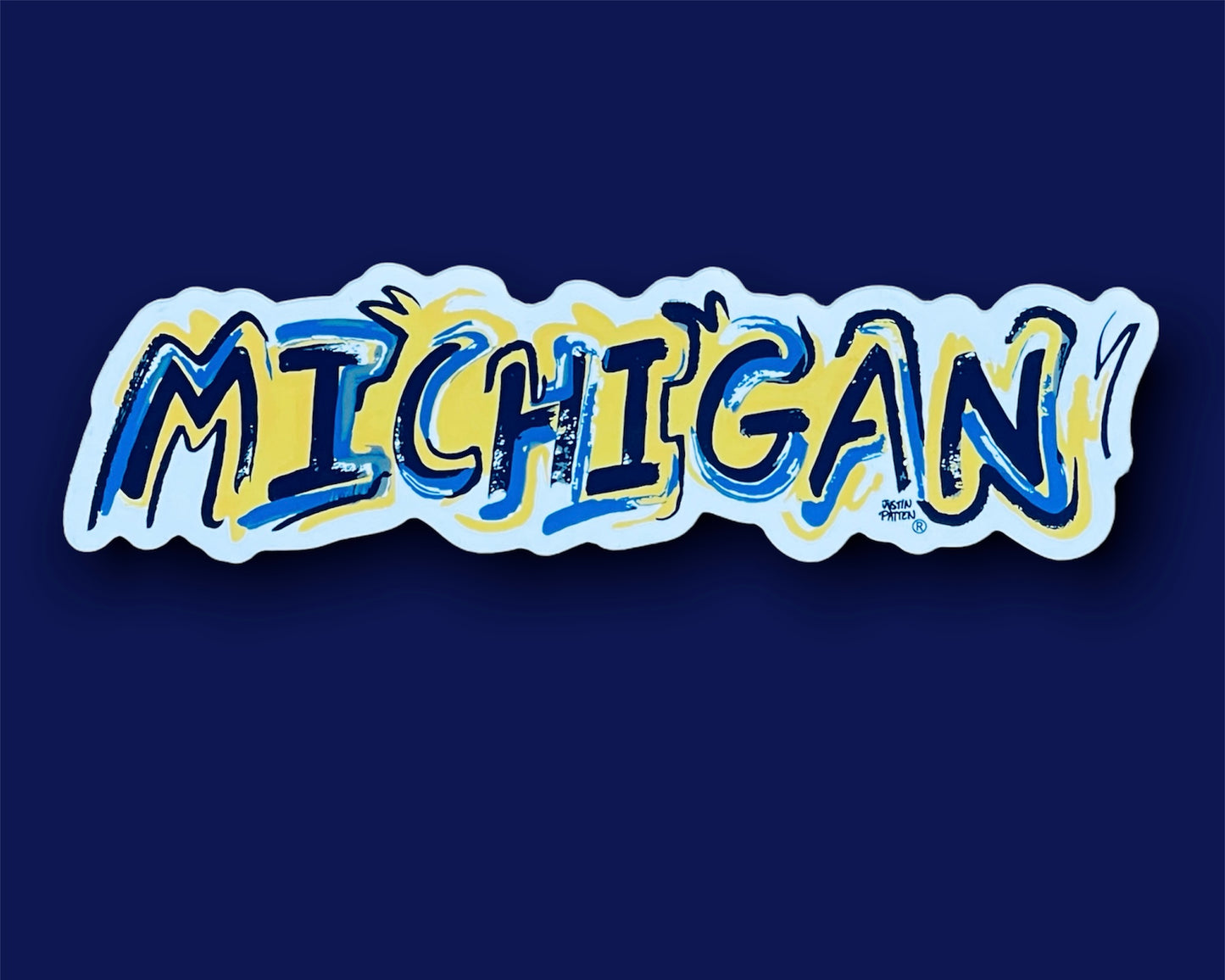 Michigan Sticker by Justin Patten