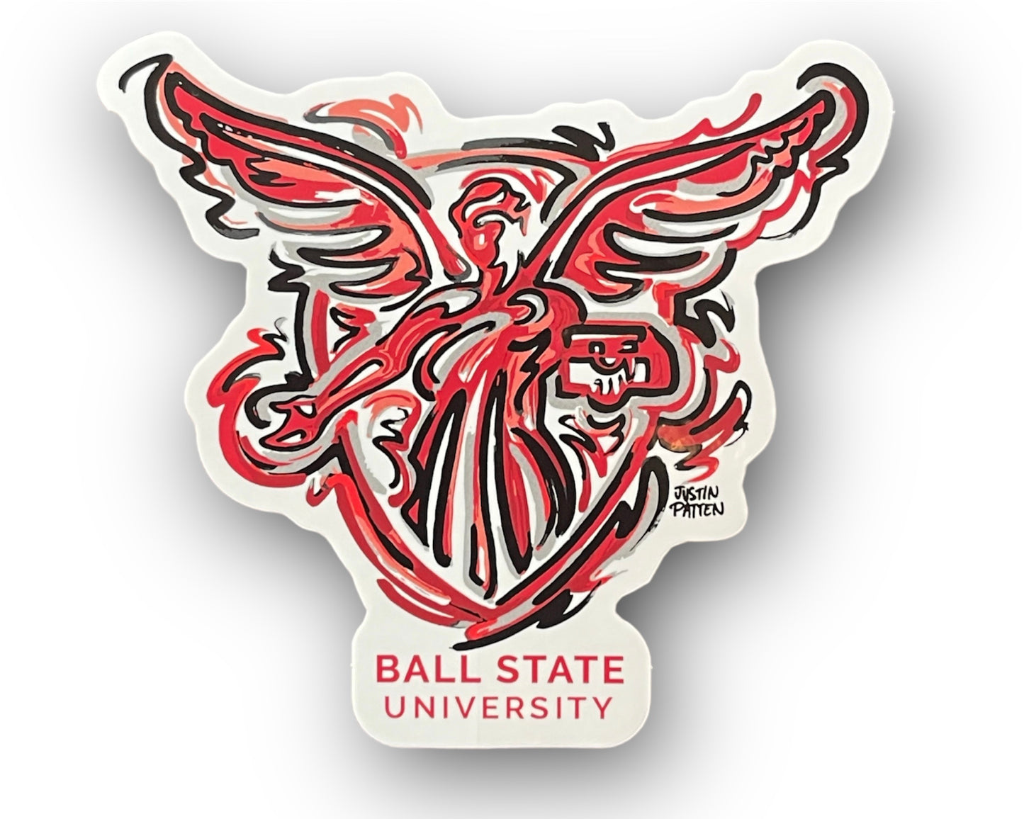 Ball State University Beneficence Statue Vinyl Sticker by Justin Patten