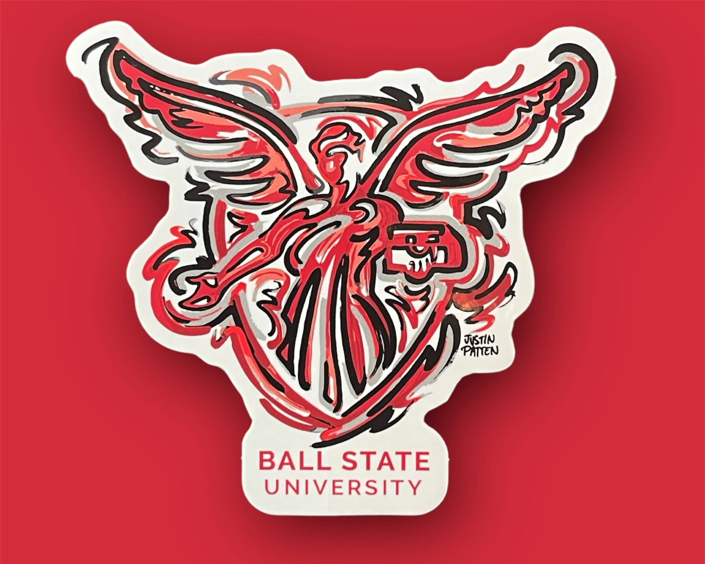Ball State University Beneficence Statue Vinyl Sticker by Justin Patten