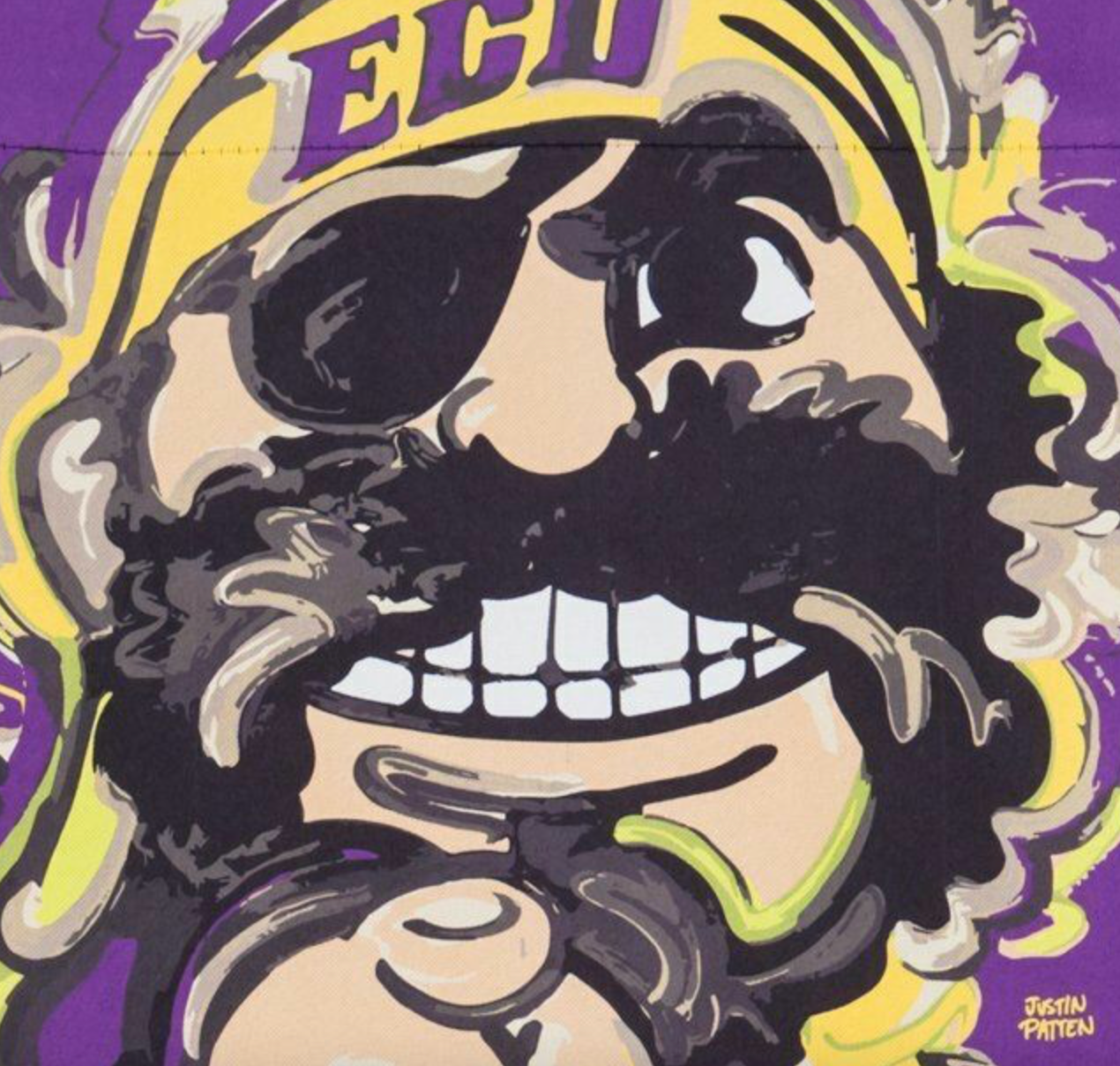 East Carolina University Mascot Garden Flag 12" x 18" by Justin Patten