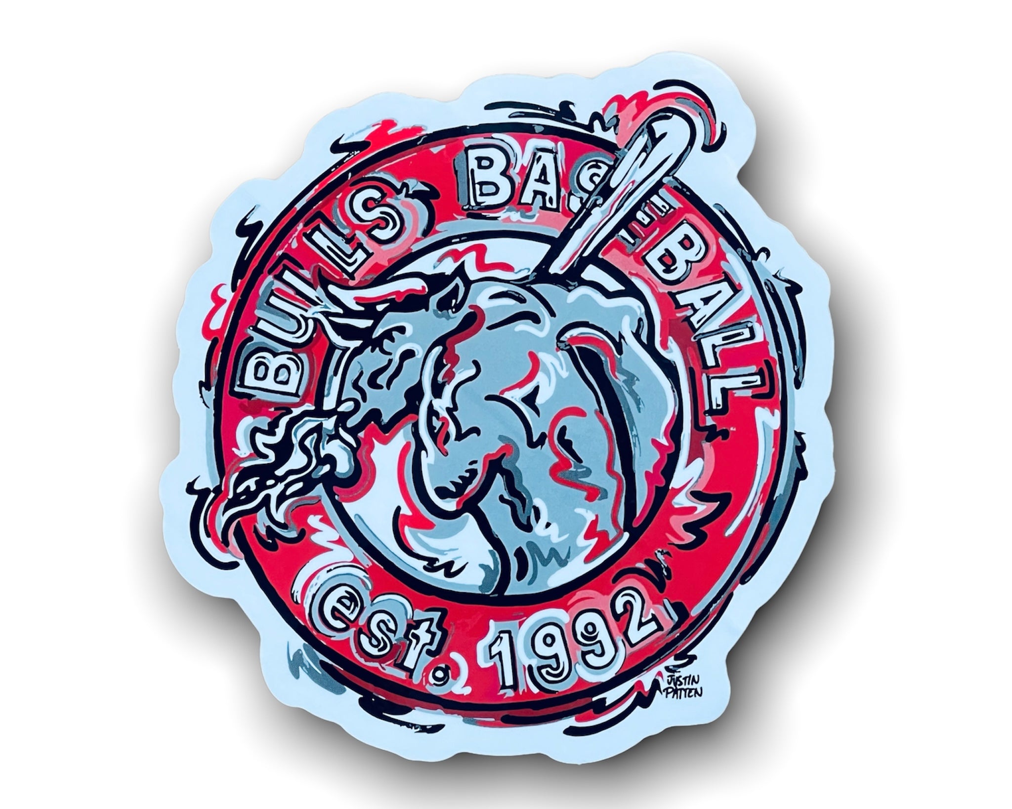 Buls Sticker Indiana Bulls Mascot Sticker by Justin Patten – Storm Striker Art by ...