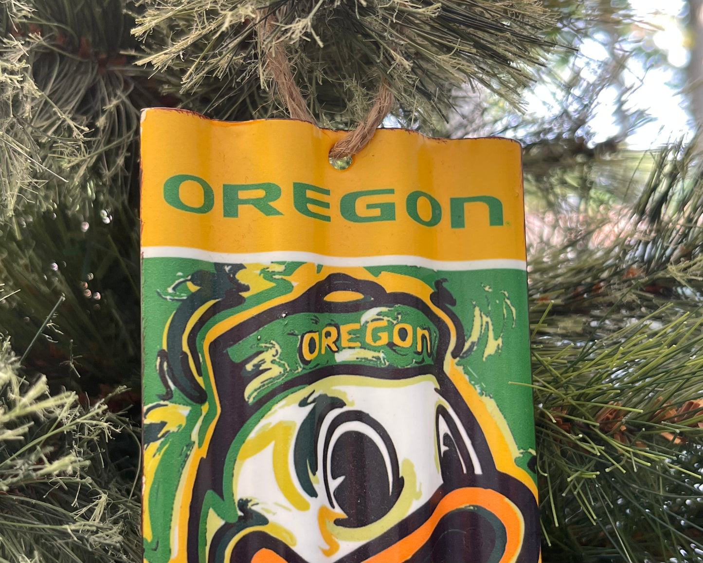 University of Oregon Metal Ornament by Justin Patten