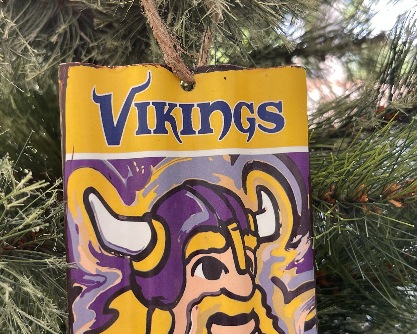 Minnesota Vikings Metal Ornament by Justin Patten