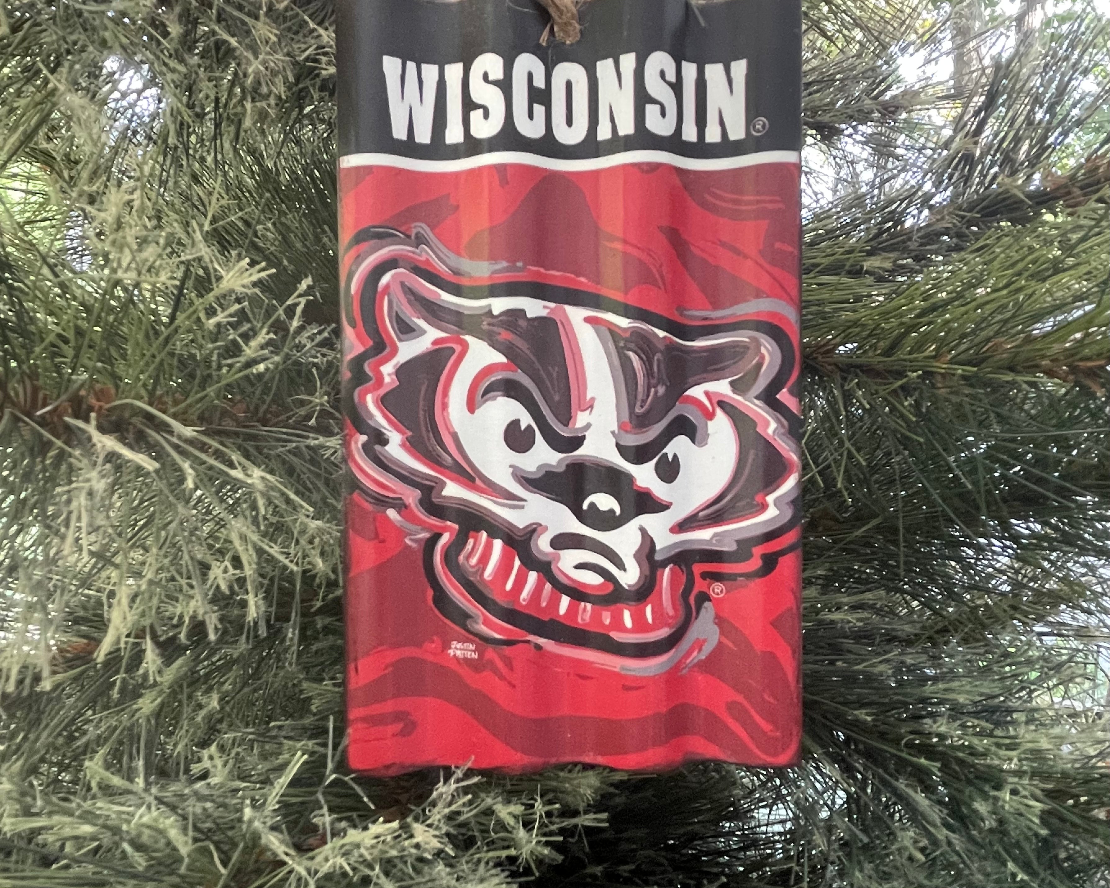 University of Wisconsin Metal Ornament by Justin Patten