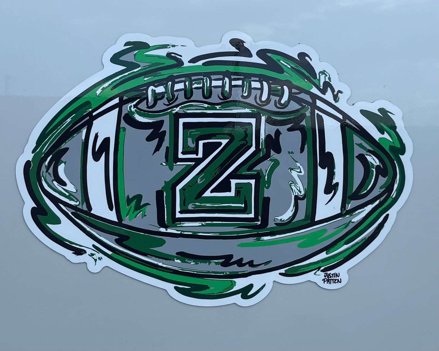 Zionsville Indiana Large Football Magnet by Justin Patten