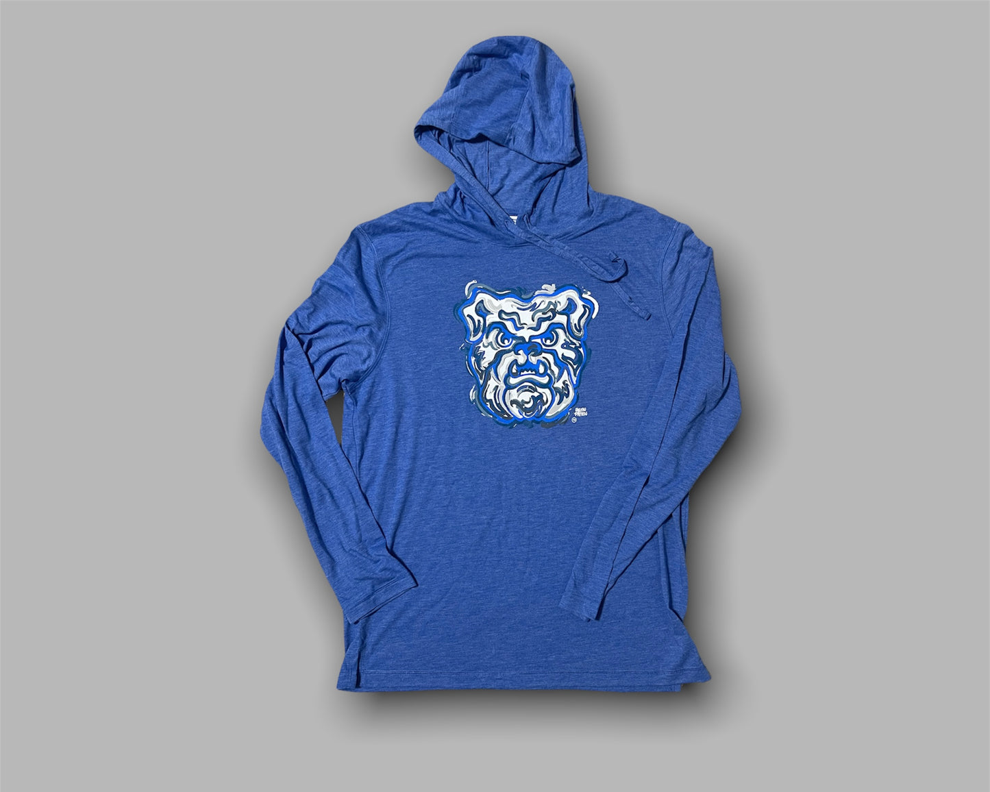 Butler University Bulldog Unisex Long Sleeve Hooded Tee by Justin Patten