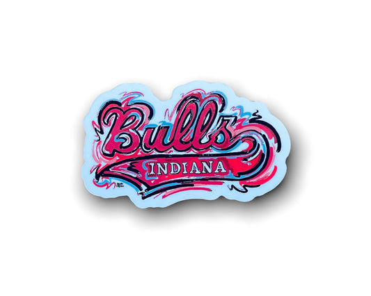 Indiana Bulls Word Mark Sticker by Justin Patten