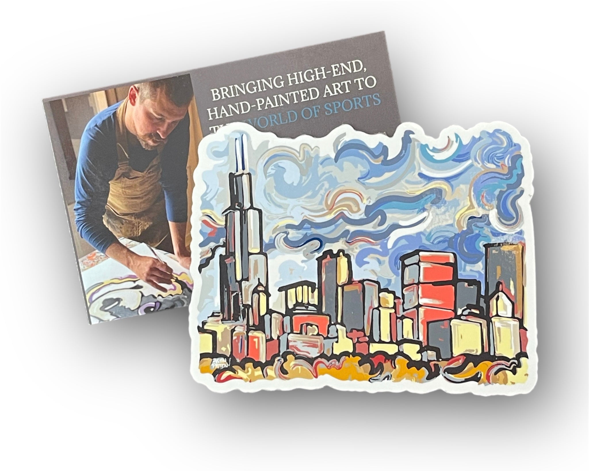 Chicago Skyline Magnet by Justin Patten