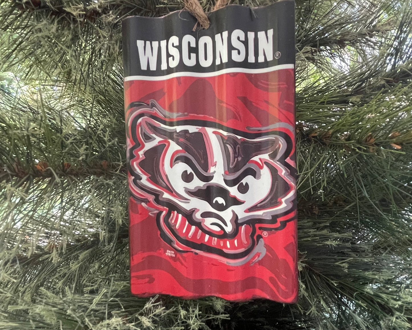 University of Wisconsin Metal Ornament by Justin Patten