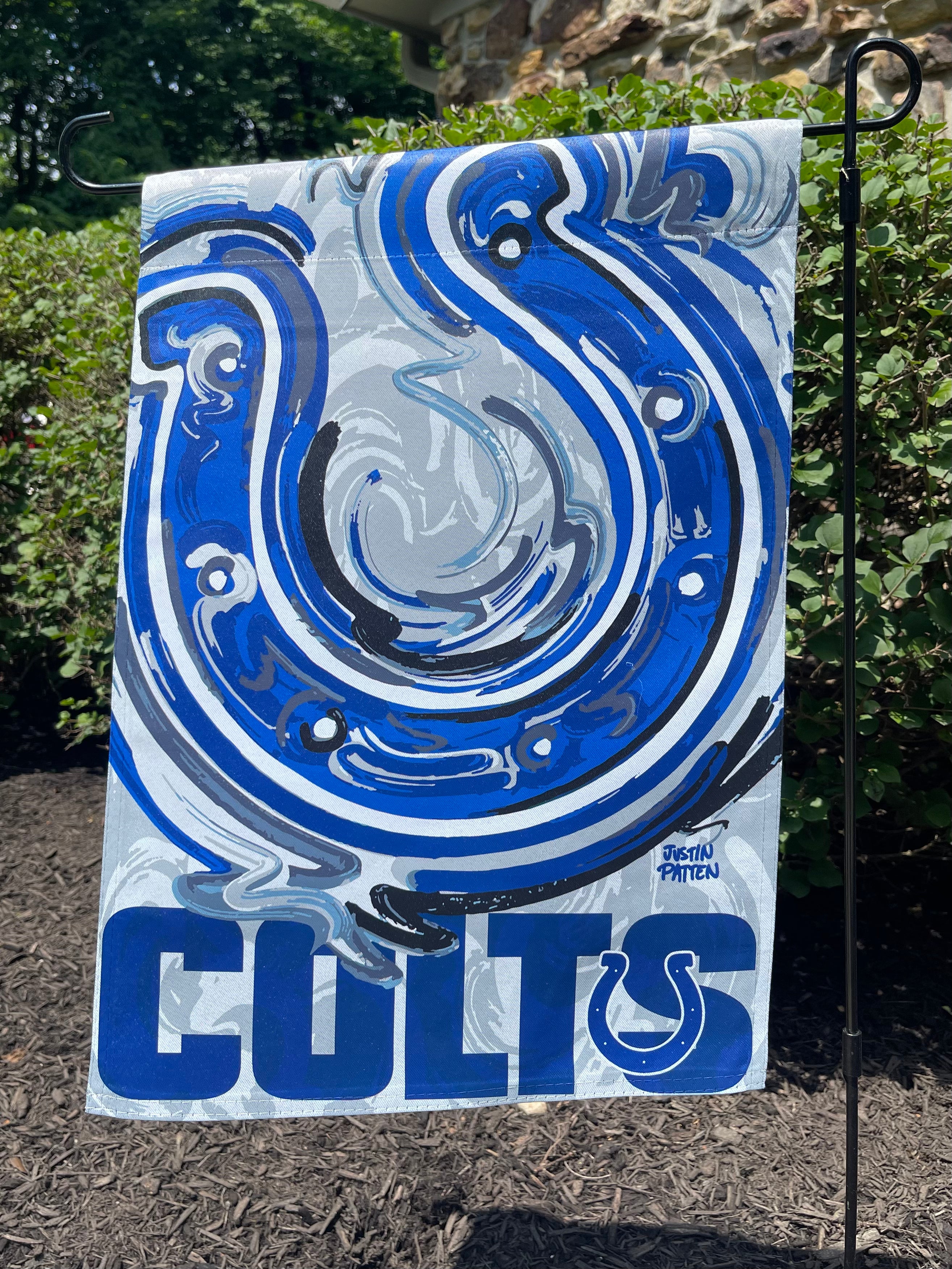 Indianapolis Colts Garden Flag 12" x 18" by Justin Patten