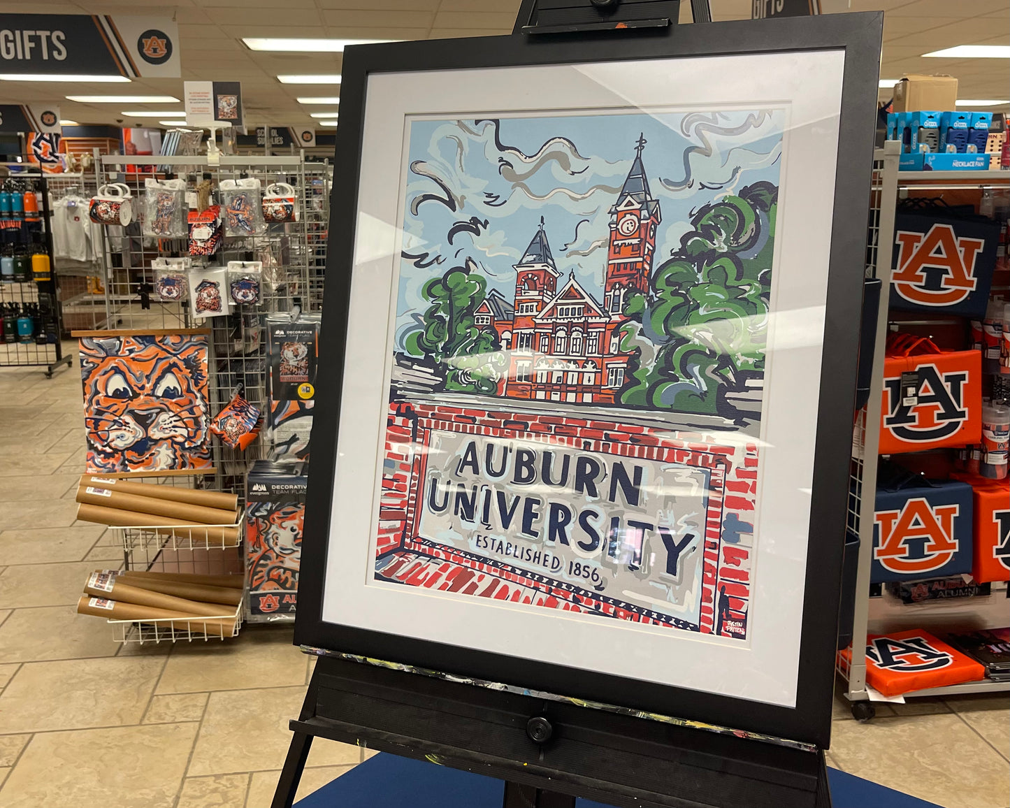 Auburn University 16" x20" Samford Hall Print by Justin Patten